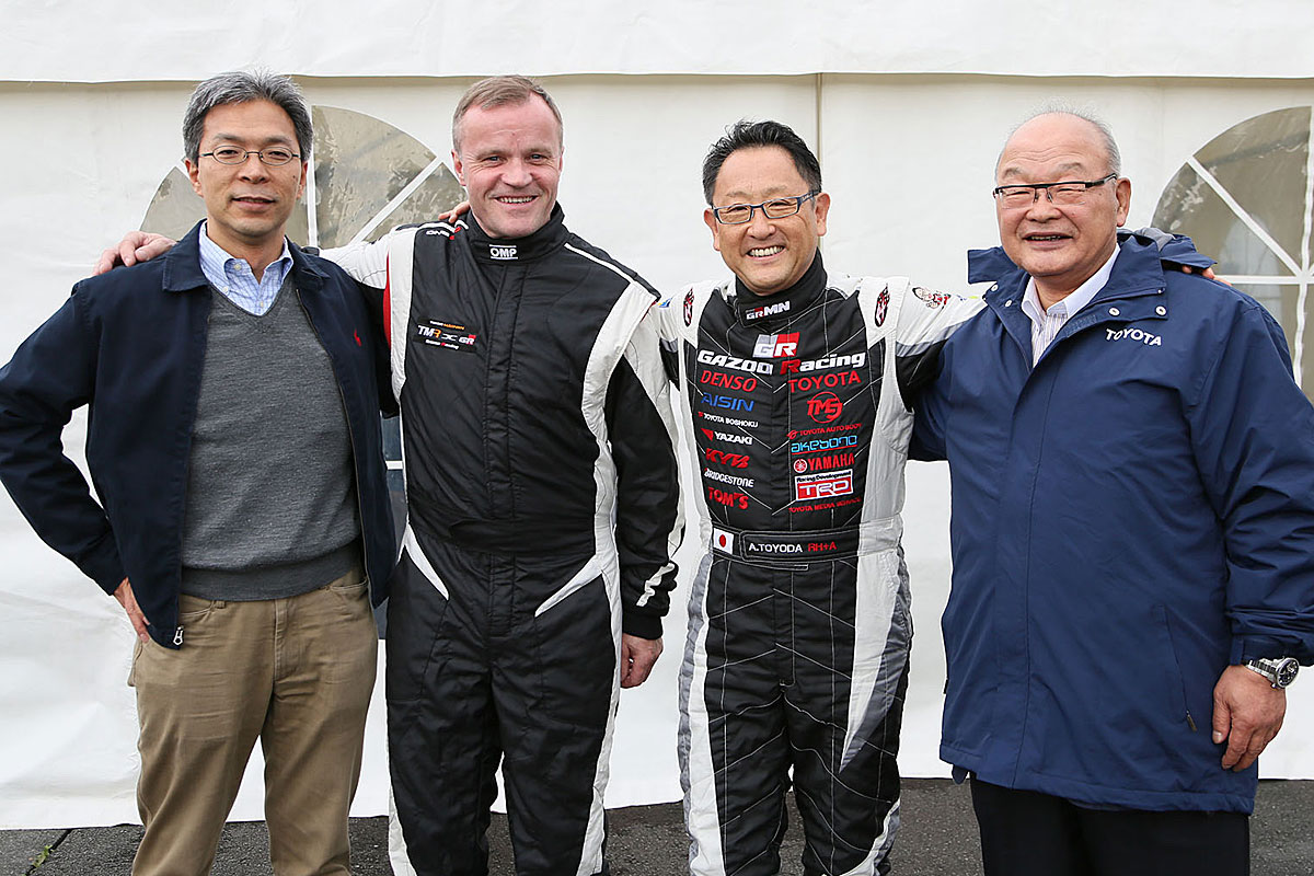 Toshio Sato, Tommi Mäkinen, Akio Toyoda and Koei Saga
