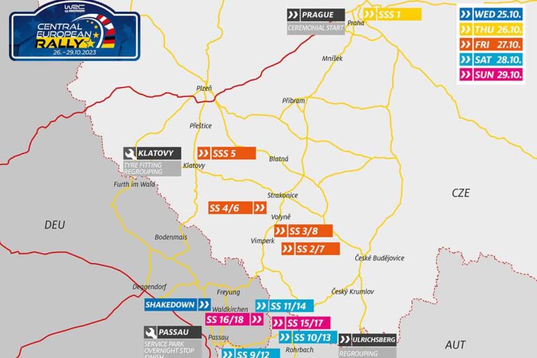 Das sind die Strecken der Rallye Zentraleuropa