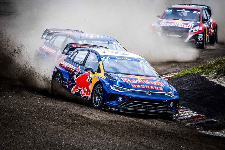 RX1e Elektro-Rallycross-Autos bleiben stehen