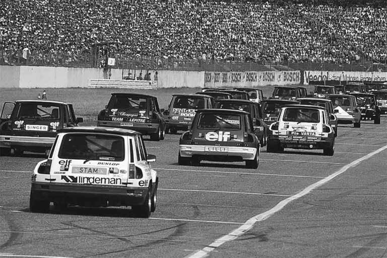 Renault 5 Turbo Cup. Röhrl und Bellof mittendrin.