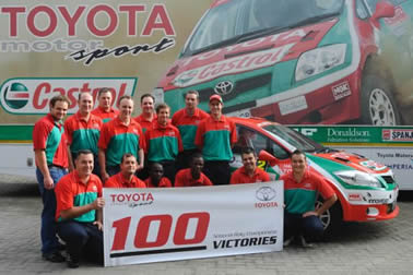Toyota feierte 100. Sieg in Südafrika