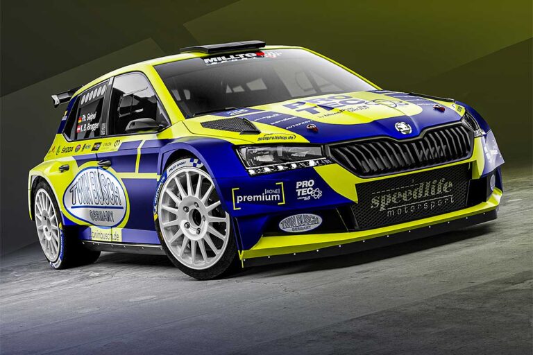 Philip Geipel startet im Skoda Fabia Rally2 evo