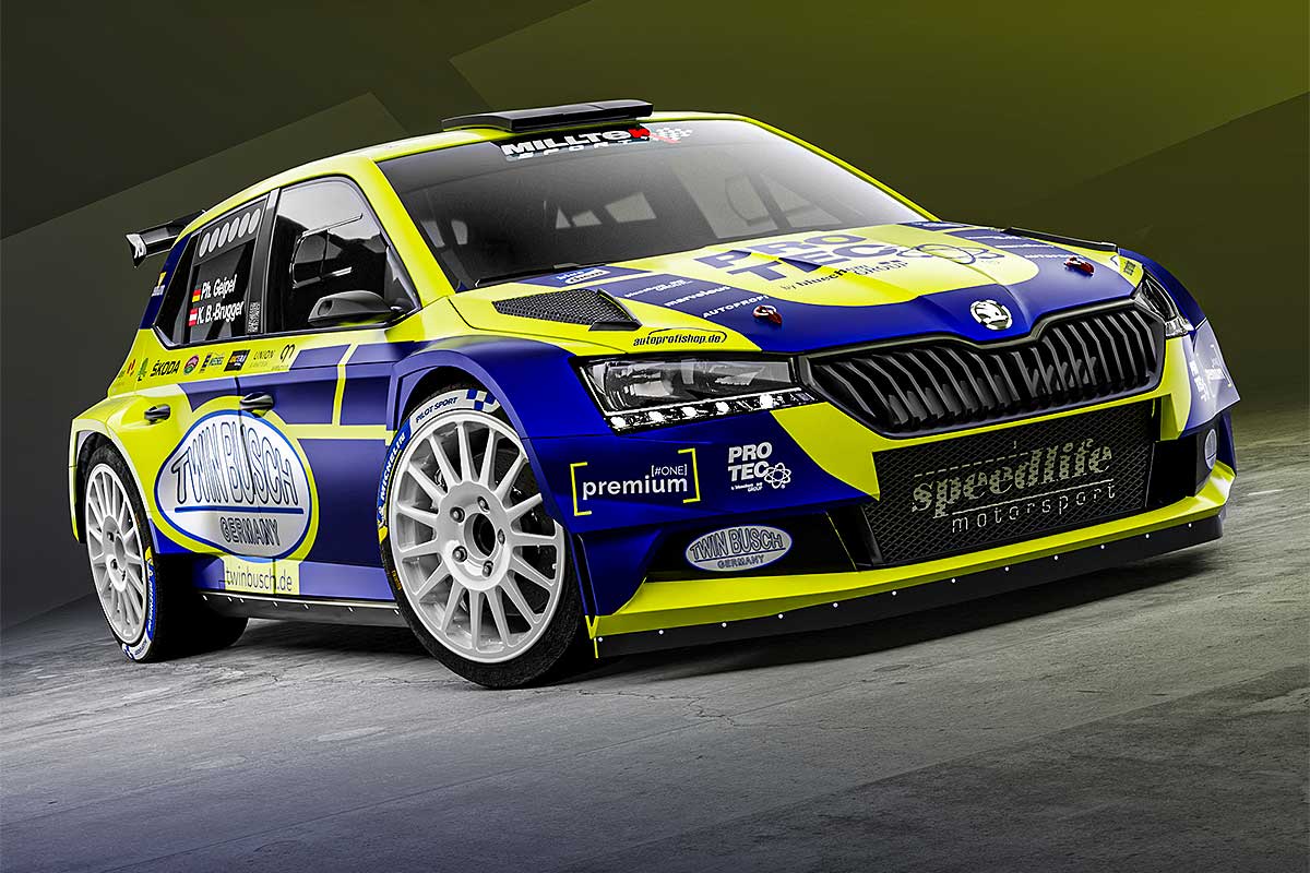 Philip Geipel startet im Skoda Fabia Rally2 evo