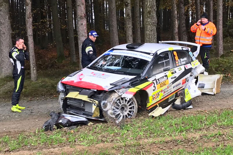 3-Städte-Rallye: Erneuter Unfall von Mandel