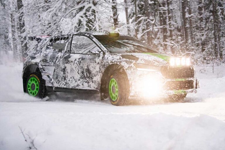 Skoda testet den neuen Fabia Rally2 im Schnee