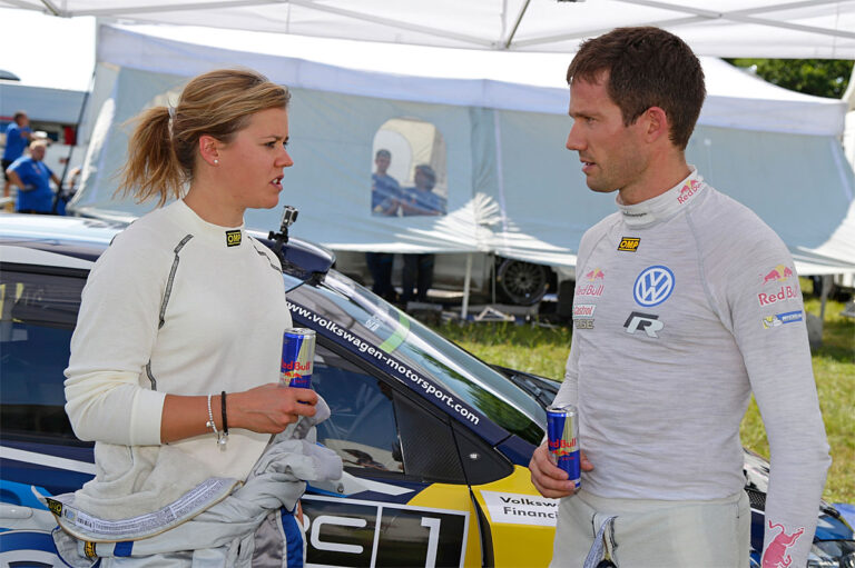 Viktoria Rebensburg als Co von Sebastien Ogier