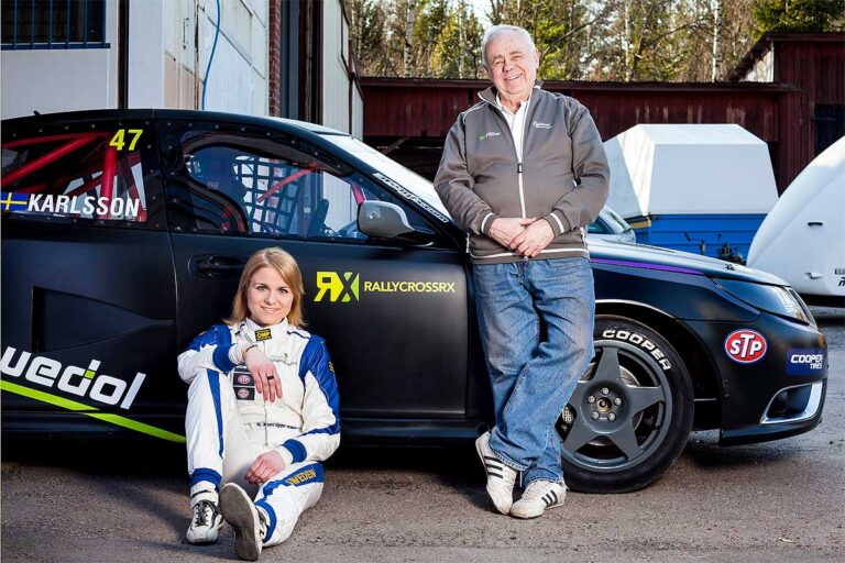 Karlsson und Solberg im Eklund-Saab