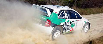 Gardemeister und Auriol testen erstmals Fabia WRC
