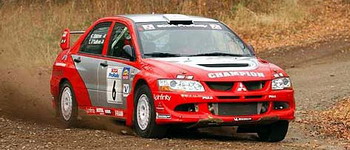 Slowene Peljhan im Lancer Evo 8