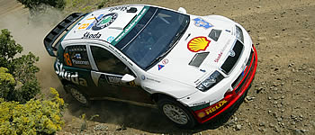 Mikkola crasht Fabia WRC