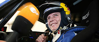 Jutta Kleinschmidt verwundert