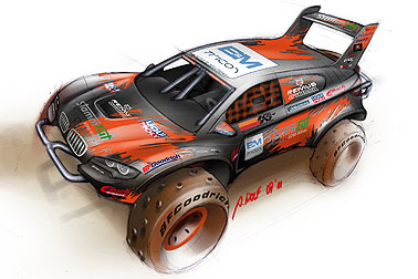 Schwarz zeigt X6 Trophy Truck