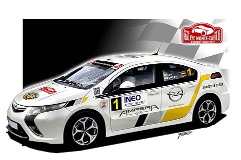 Ampera bei Rallye Monte Carlo