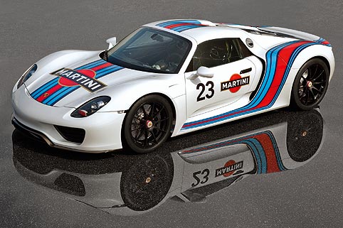 918 Spyder im Martini-Design