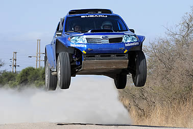 Stohl testet Dakar-Subaru