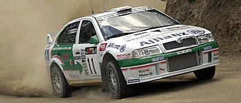 Skoda gut gerüstet für Finnland Rallye.