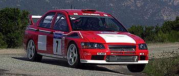 Jani Paasonen fährt WM auf Mitsubishi.