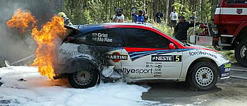 Colin McRae wird in San-Remo mit Unfall-Auto aus Finnland starten