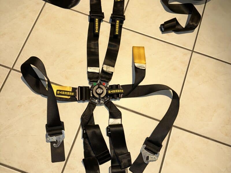 Zwei 6 Punkt Schroth Renngurt