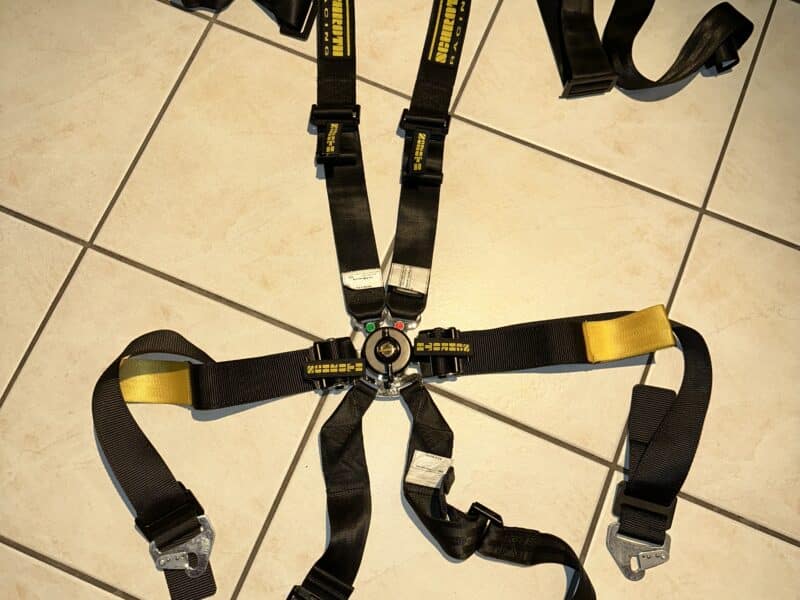 Zwei 6 Punkt Schroth Renngurt