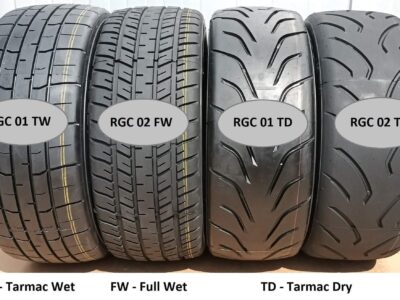 Verkaufe 4 x Rennsport-Felgen 7,5x16(5x110) mit RGC-Semi-Slick