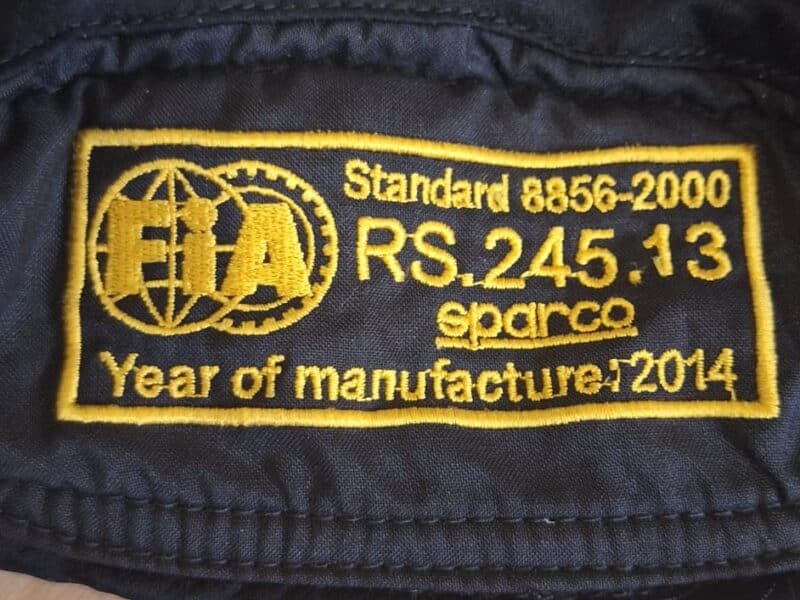 Sparco Rennanzug FIA 8856-2000 – Größe 50 FIA-Hologramm 140€