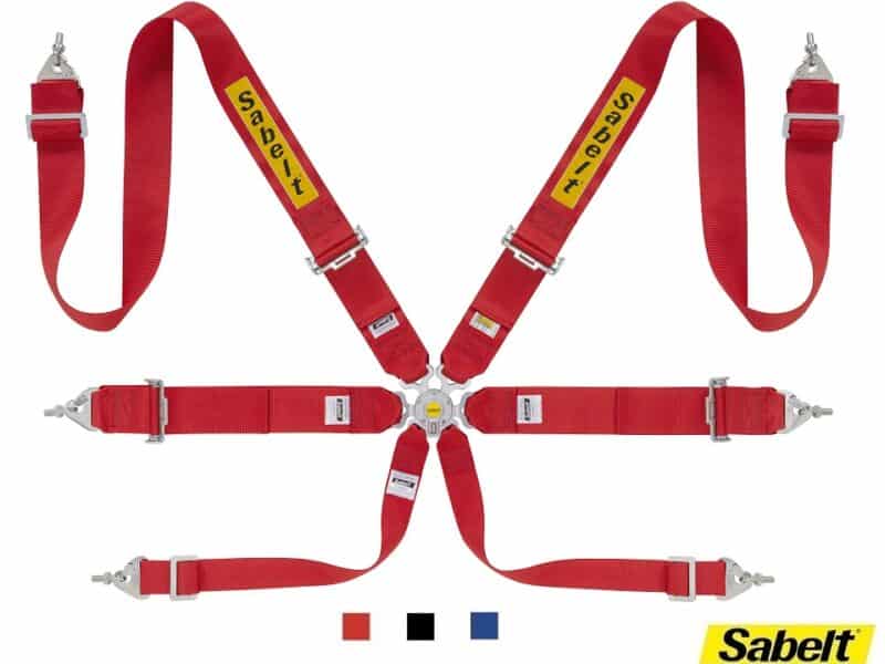 3x Neue Sabelt 6-Punkt Gurte mit 3"Schulter/3"Becken FIA