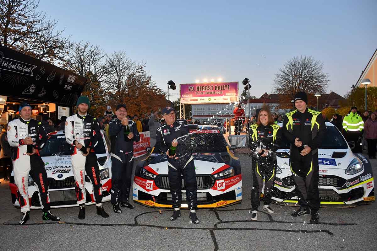 Baumschlager gewinnt Herbst Rallye nach dramatischem Finale